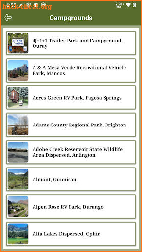 Colorado State RV Parks & Camp screenshot