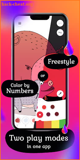 Colorain: Paint by Numbers or Freestyle Coloring screenshot