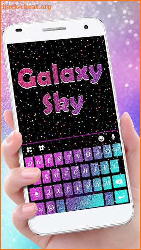 Colorful 3d Galaxy Keyboard Theme screenshot