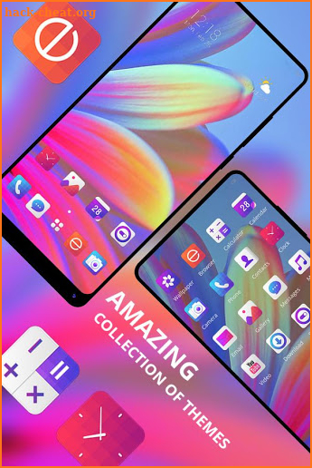 Colorful abstract flower petals neon bright theme screenshot