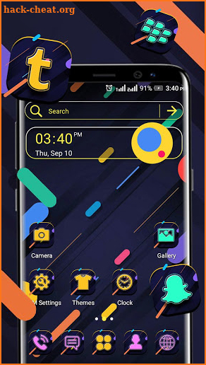 Colorful Abstract Launcher Theme screenshot