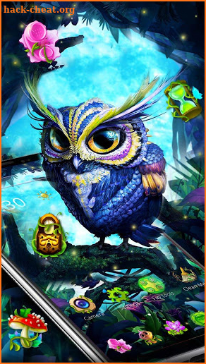 Colorful Artistry Forest Owl Theme screenshot