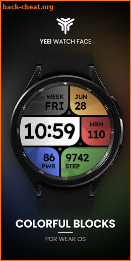 Colorful blocks Watch Face screenshot