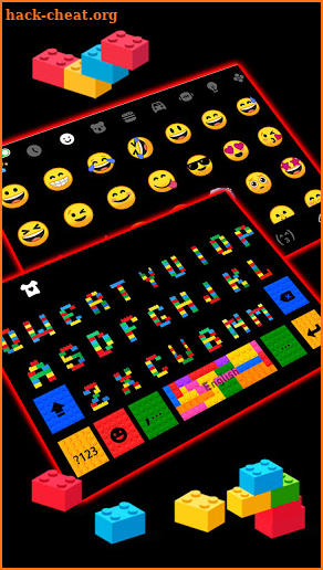 Colorful Bricks Keyboard Background screenshot