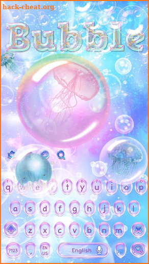Colorful Bubble Keyboard Theme screenshot