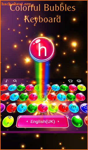 Colorful Bubbles Keyboard screenshot