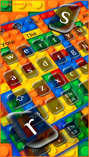 Colorful Building Blocks Keyboard Theme screenshot