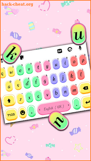 Colorful Candy Keyboard Background screenshot