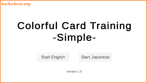 Colorful Card Training -Simple screenshot