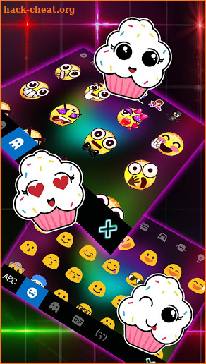 Colorful Crystal Heart Keyboard Theme screenshot