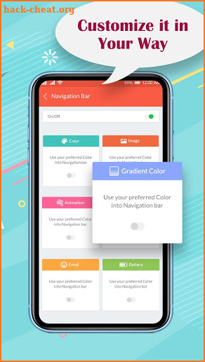 Colorful Custom Navigation Bar screenshot