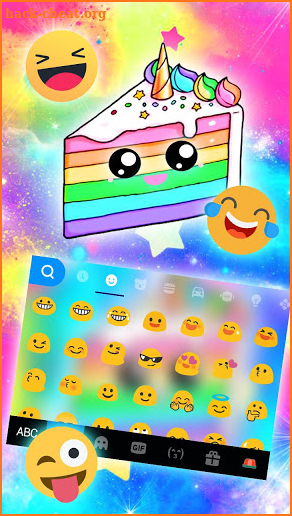 Colorful Cute Cake Keyboard Theme screenshot