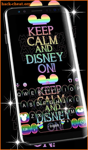 Colorful Cute Mouse Keep Calm Keyboard Theme screenshot