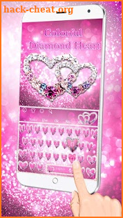 Colorful Diamond Heart Keybaord screenshot