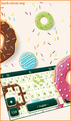 Colorful Doughnut Keyboard Theme screenshot