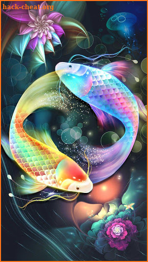Colorful Dreamy Koi Fish Gravity Theme screenshot