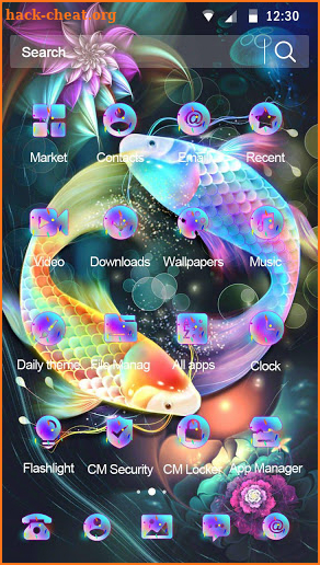 Colorful Dreamy Koi Fish Gravity Theme screenshot