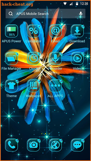Colorful Feather APUS Launcher theme screenshot