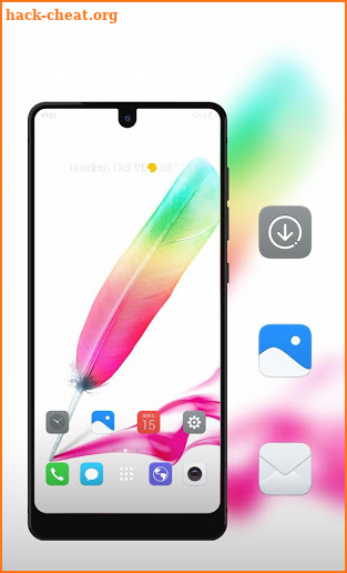 Colorful feather pen theme for Galaxy J7 Max screenshot