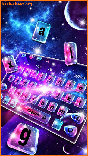 Colorful Glass Galaxy Keyboard screenshot