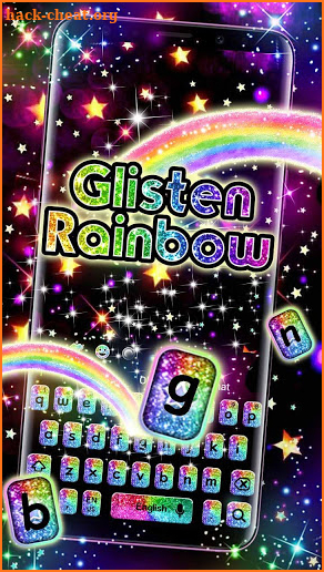 Colorful Glisten Rainbow Keyboard Theme screenshot