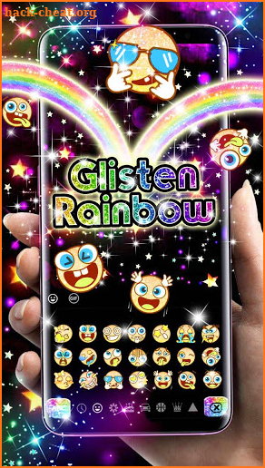 Colorful Glisten Rainbow Keyboard Theme screenshot
