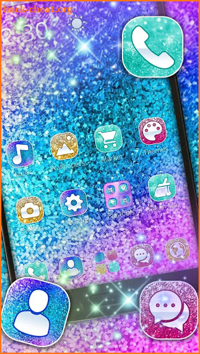 Colorful Glitter Dreamy Theme screenshot