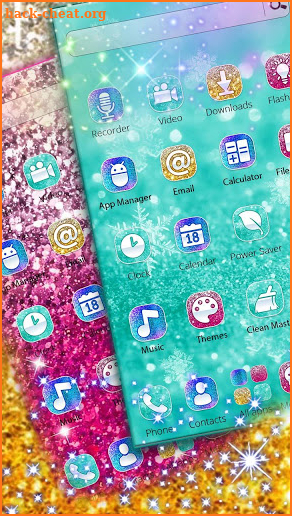 Colorful Glitter Dreamy Theme screenshot