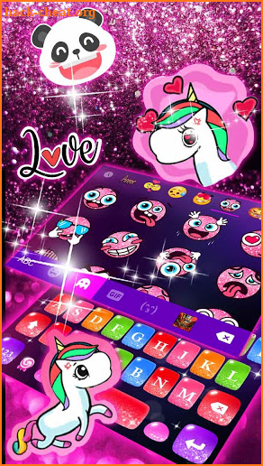 Colorful Glitter Keyboard Theme screenshot