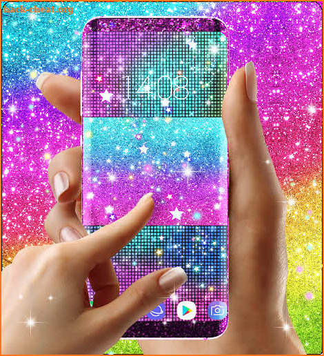 Colorful glitter live wallpaper screenshot