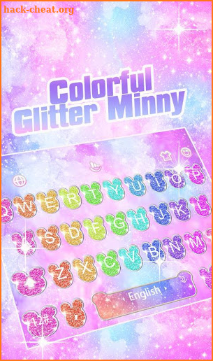 Colorful Glitter Minny Keyboard Theme screenshot