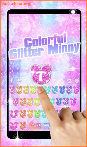 Colorful Glitter Minny Keyboard Theme screenshot