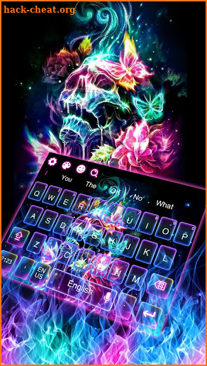 Colorful Glow Skull keyboard screenshot