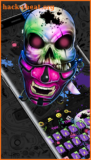 Colorful graffiti death keyboard theme screenshot