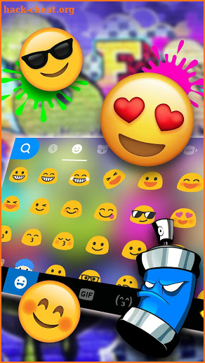 Colorful Graffiti Party Keyboard Theme screenshot