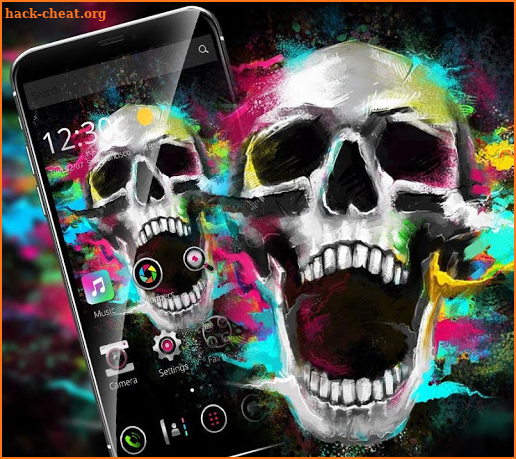 Colorful Graffiti Skull Theme screenshot