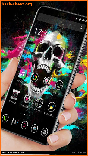 Colorful Graffiti Skull Theme screenshot