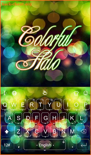 Colorful Halo Keyboard Theme screenshot