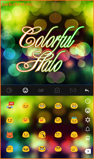 Colorful Halo Keyboard Theme screenshot