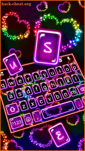 Colorful Hearts Keyboard Theme screenshot