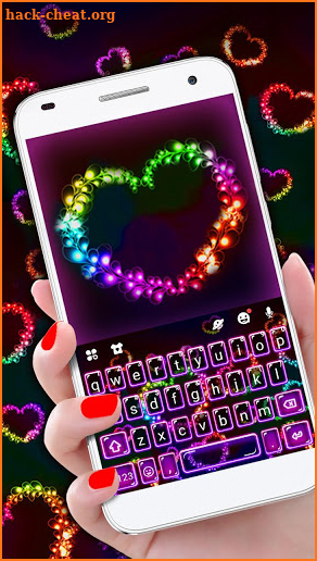 Colorful Hearts Keyboard Theme screenshot