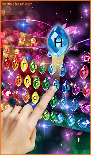 Colorful Jewels Keyboard Theme screenshot