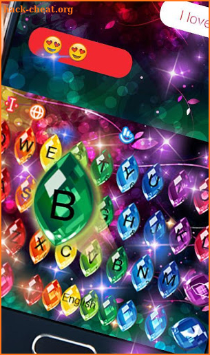 Colorful Jewels Keyboard Theme screenshot