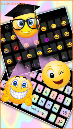 Colorful Laser Keyboard Theme screenshot