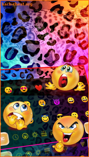 Colorful Leopard Print Keyboard Theme screenshot
