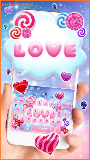 Colorful Love Pastel Keyboard Theme screenshot
