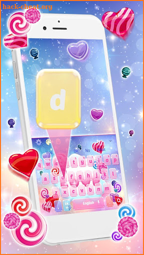 Colorful Love Pastel Keyboard Theme screenshot