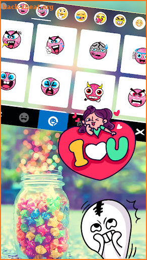 Colorful Lucky Stars Keyboard Background screenshot