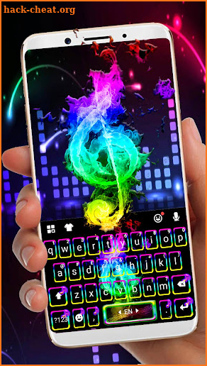 Colorful Music Night Keyboard Theme screenshot