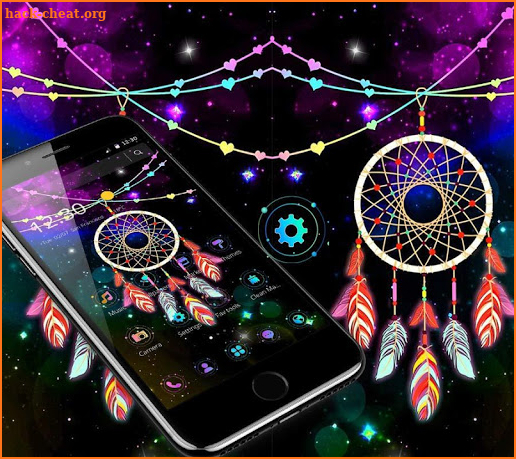 Colorful Neon Dream Catcher Theme screenshot